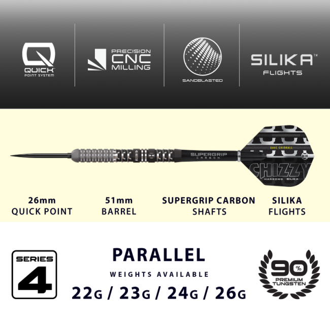Harrows CHIZZY Series 4 Steeldart-Set 22 oder 24 Gramm
